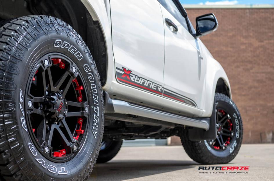 ISUZU DMAX T01 SATIN BLACK WITH RED INSERTS