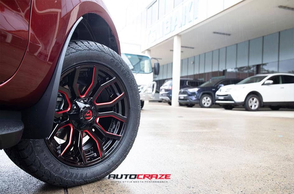 FORD EVEREST RAGE GLOSS BLACK CANDY RED
