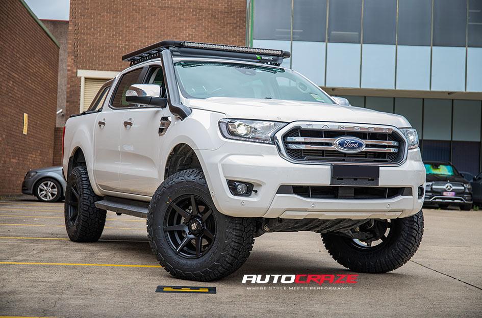 FORD RANGER AVALANCHE MATTE BLACK FRONT MILLED