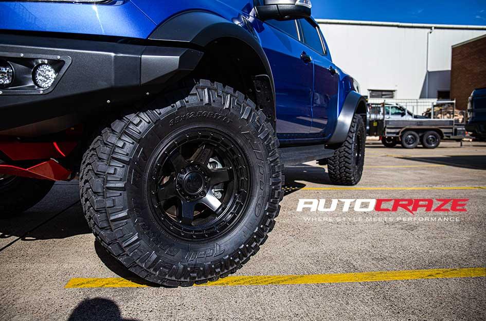 FORD RANGER RAPTOR BLOCK MATTE ANTHRACITE BLACK RING