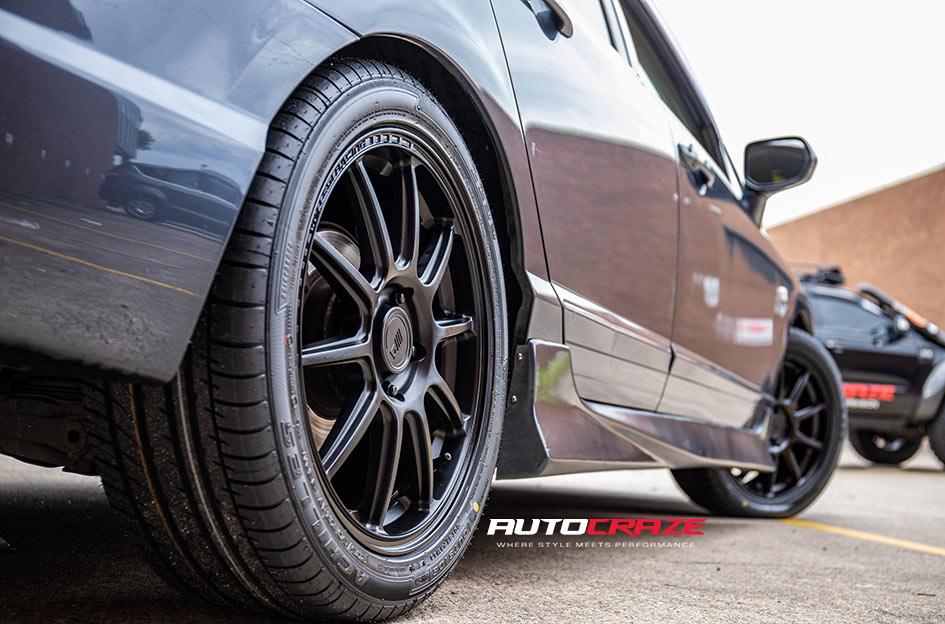 HONDA CIVIC 5 STUD MR140 SATIN BLACK