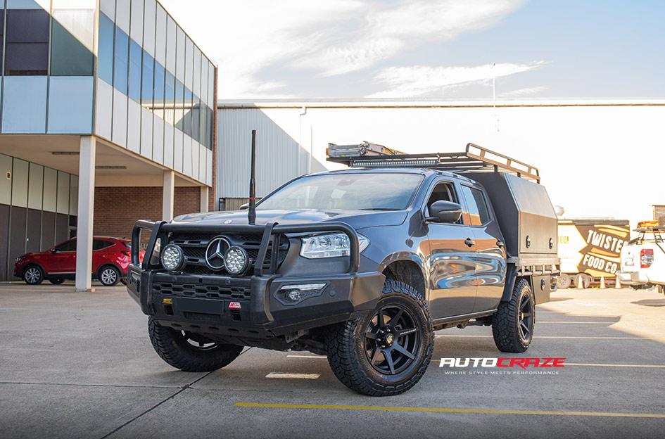 MERCEDES X CLASS AVALANCHE MATTE BLACK FRONT MILLED