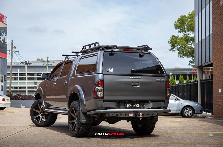 TOYOTA HILUX 4WD AVALANCHE MACHINED FACE MATTE BLACK DARK TINT