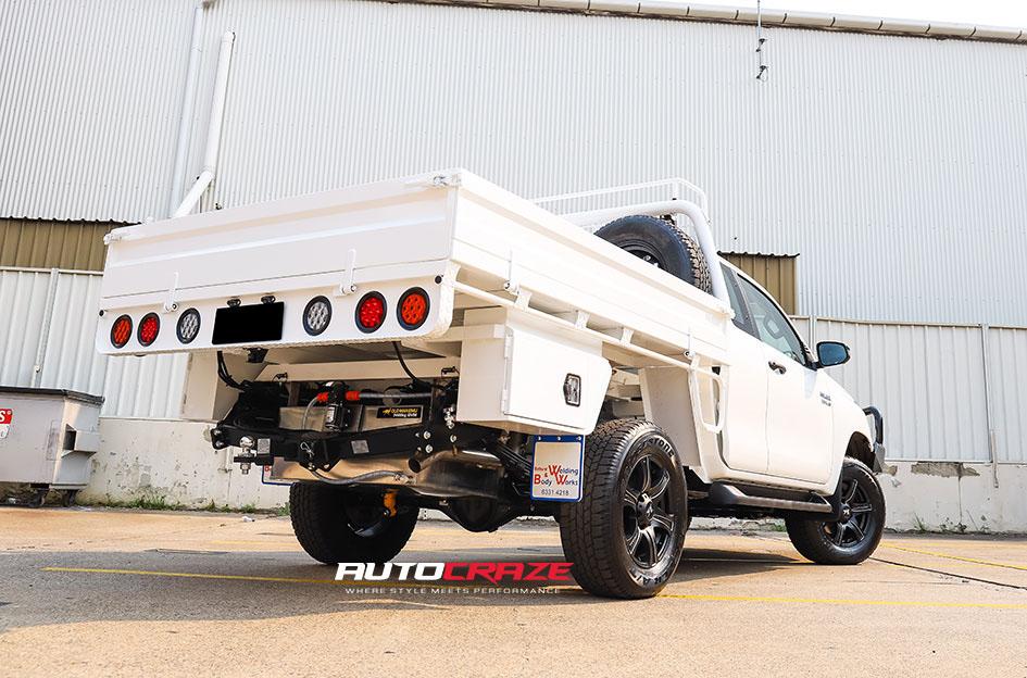 TOYOTA HILUX N80 4WD REBEL SATIN BLACK PIPED