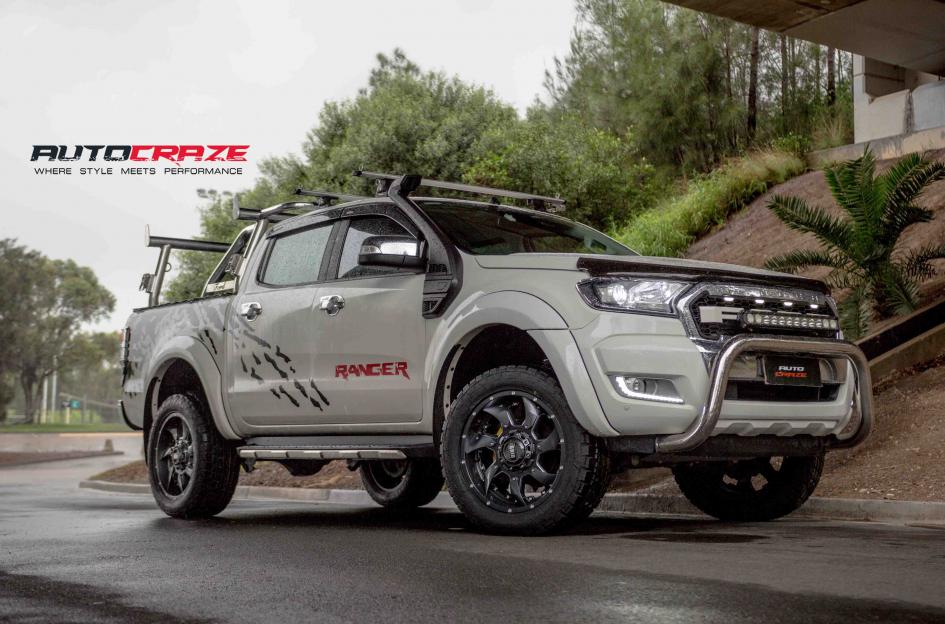 FORD RANGER GD01 GRAPHITE MILLED ACCENTS WITH CHROME INSERTS