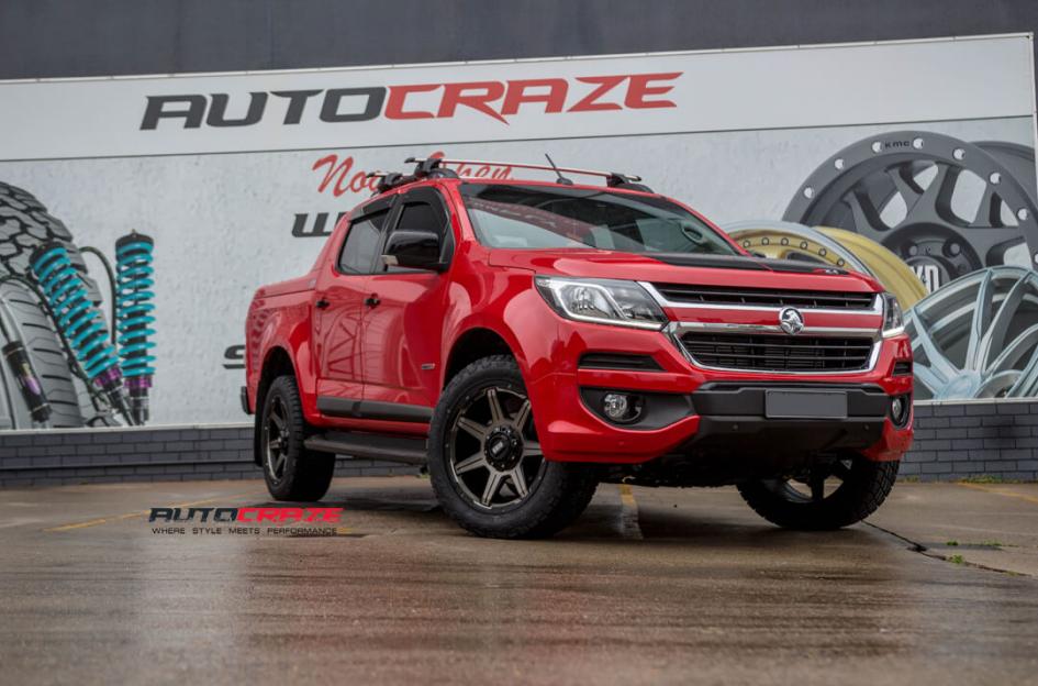 HOLDEN COLORADO GD06 MATTE BLACK MACHINED FACE WITH DARK MATTE TINT