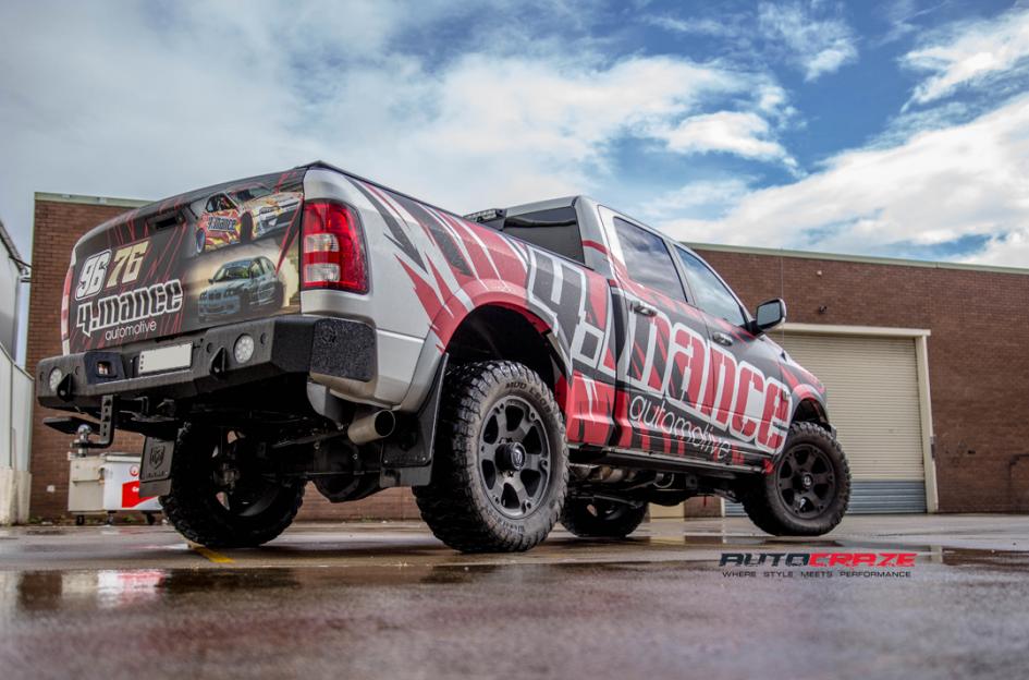 DODGE RAM BEAST BLACK MACHINED WITH DARK TINT