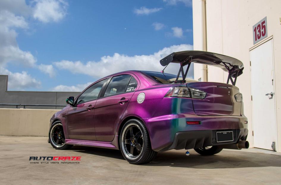 MITSUBISHI LANCER FR 1 BLACK MACHINED LIP