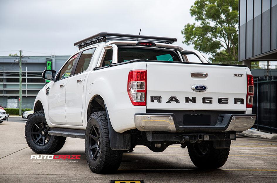 FORD RANGER AVALANCHE MATTE BLACK FRONT MILLED