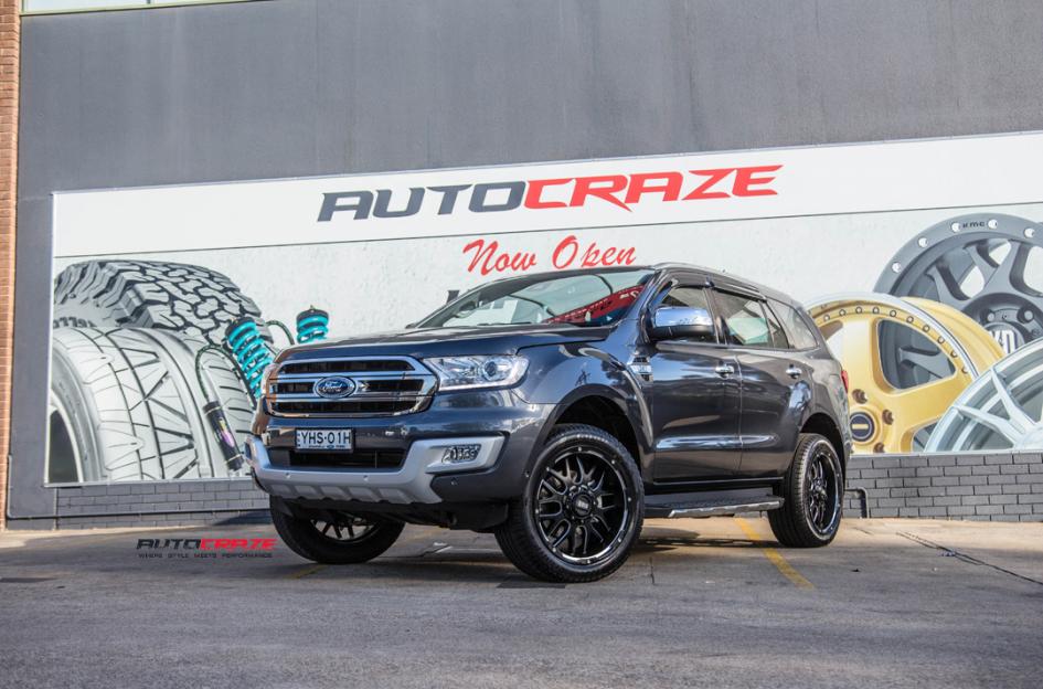FORD EVEREST GD02 MATTE BLACK MILLED ACCENTS