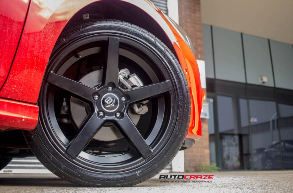HOLDEN ASTRA  5 STUD  RACER MATTE BLACK