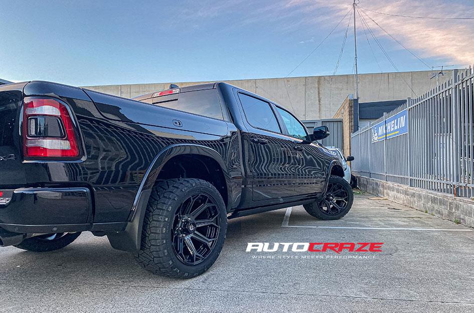 DODGE RAM SIEGE GLOSS BLACK DARK TINTED