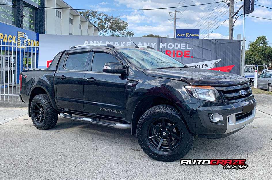 FORD RANGER AVALANCHE MATTE BLACK FRONT MILLED
