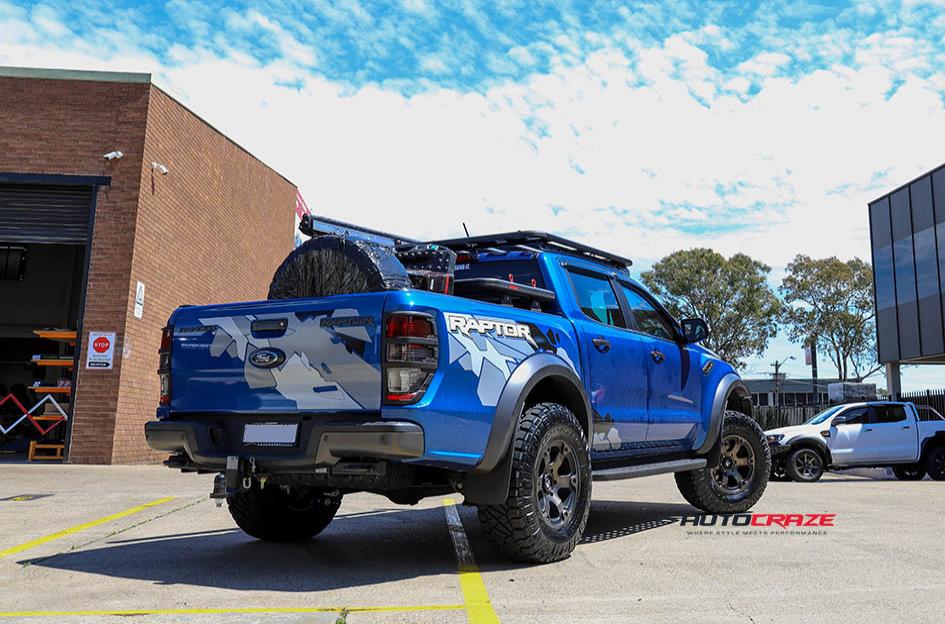 FORD RANGER RAPTOR BEAST BLACK MACHINED WITH DARK TINT