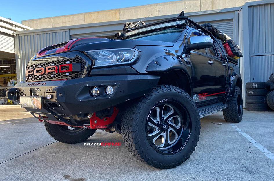 FORD RANGER FFC30 CUSTOM ANTHRACITE WITH CANDY APPLE RED ACCENT