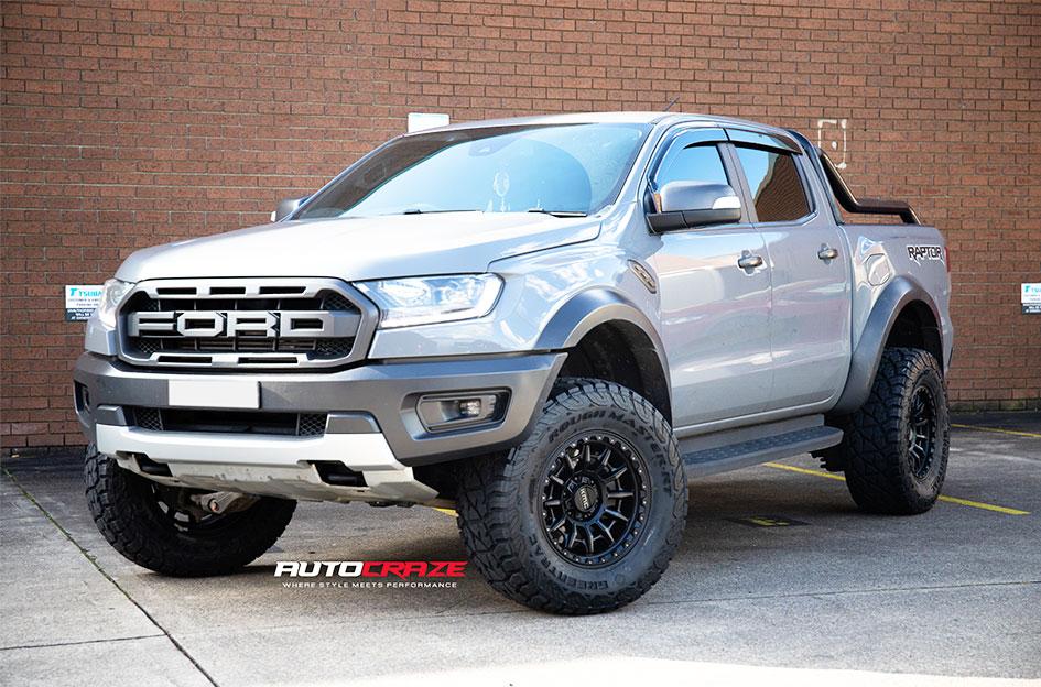 FORD RANGER RAPTOR CARNAGE SATIN BLACK GRAY TINT