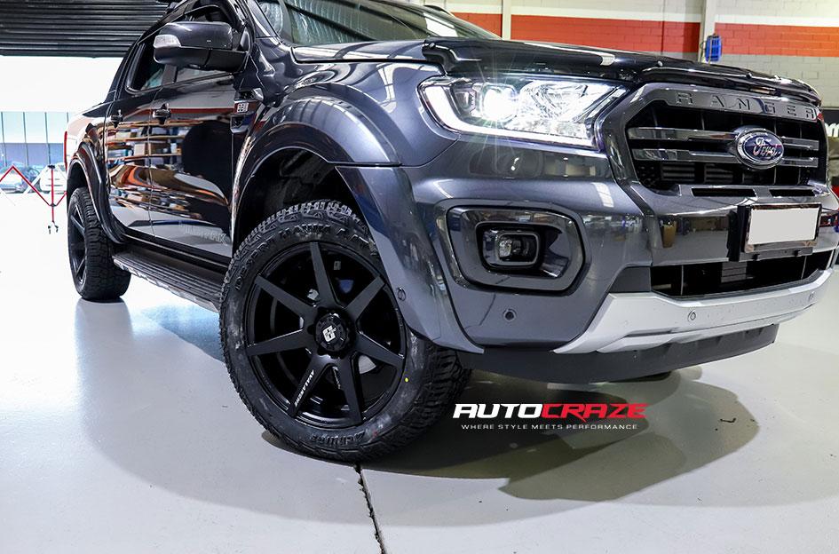 FORD RANGER AVALANCHE MATTE BLACK FRONT MILLED
