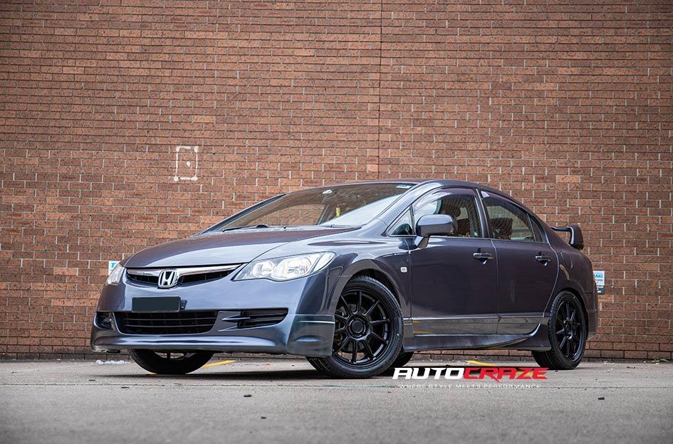 HONDA CIVIC 5 STUD MR140 SATIN BLACK