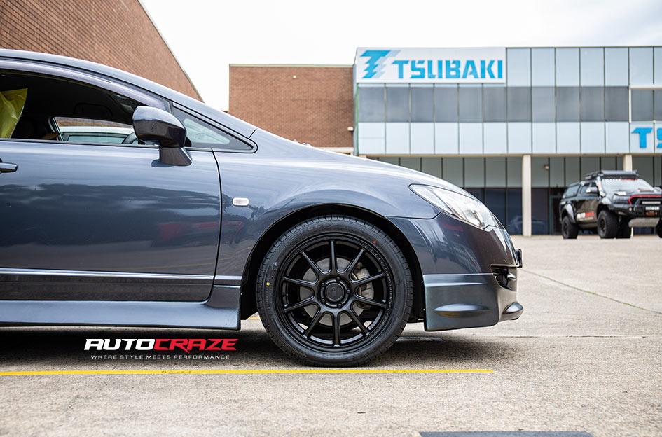 HONDA CIVIC 5 STUD MR140 SATIN BLACK