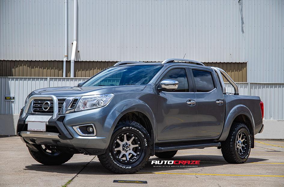 NISSAN NAVARA ADDICT MATTE BLACK MACHINED FACE