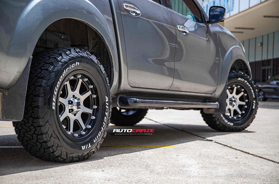 NISSAN NAVARA ADDICT MATTE BLACK MACHINED FACE
