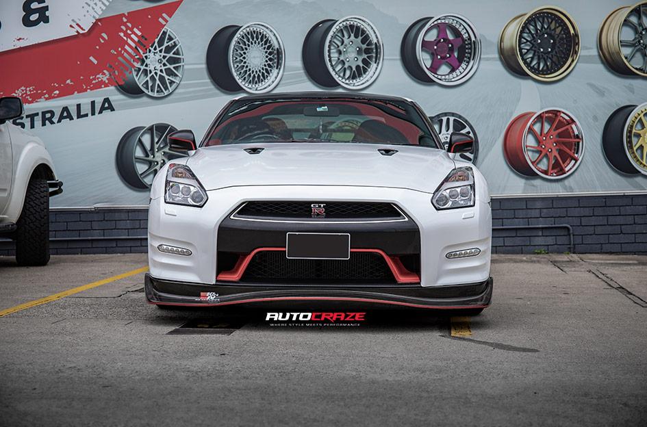 NISSAN GTR R35 FORGED ATTACK 5 MATTE CANDY BLACK POLISHED LIP 