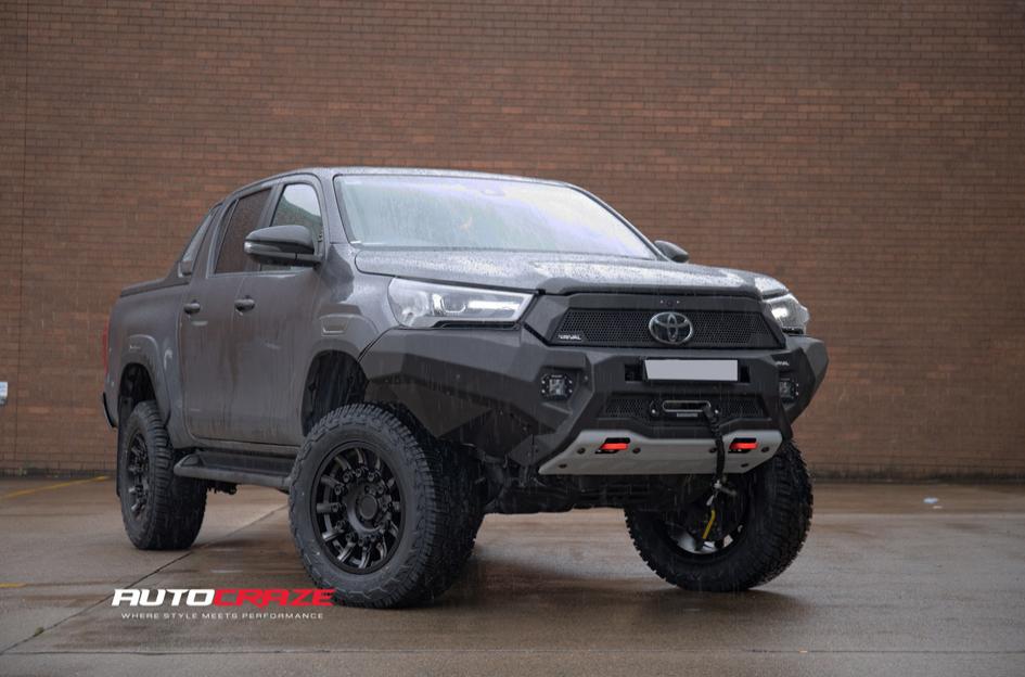 TOYOTA HILUX N80 4WD MISSION MATTE BLACK MACHINED TINTED SPOKES