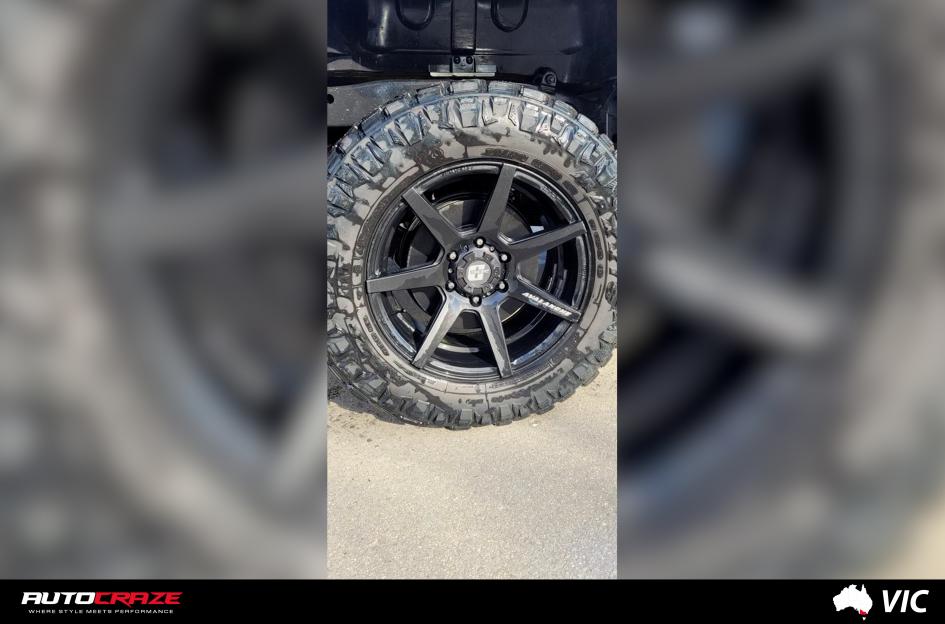 FORD RANGER AVALANCHE MATTE BLACK FRONT MILLED