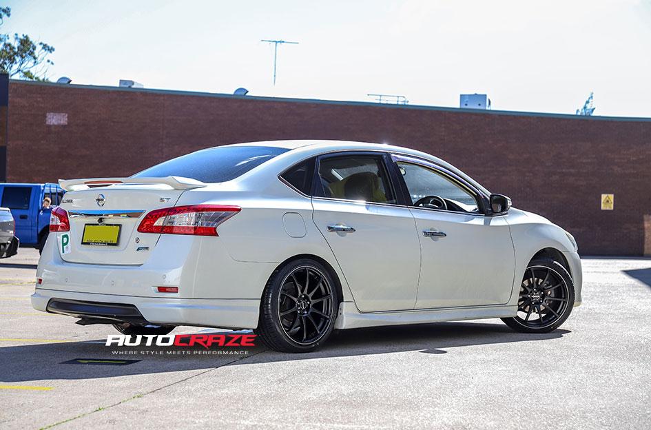 NISSAN PULSAR  5 STUD  HALO SATIN BLACK