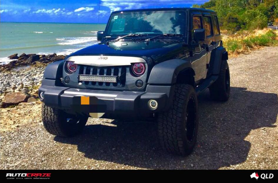 JEEP WRANGLER FULL BLOWN GLOSS BLACK MILLED ACCENTS