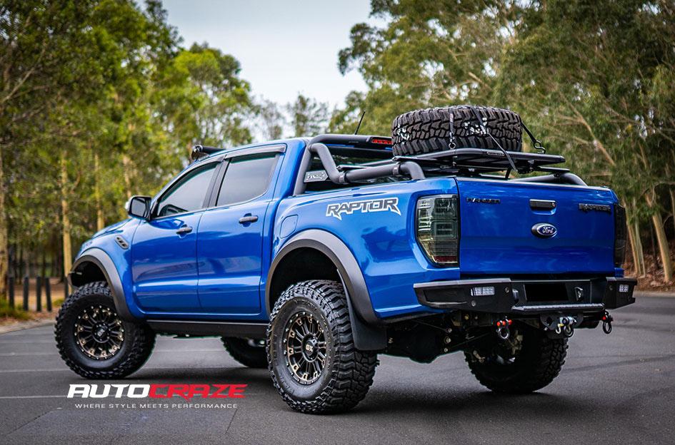 FORD RANGER RAPTOR HOSS XD II SATIN BLACK DARK TINT