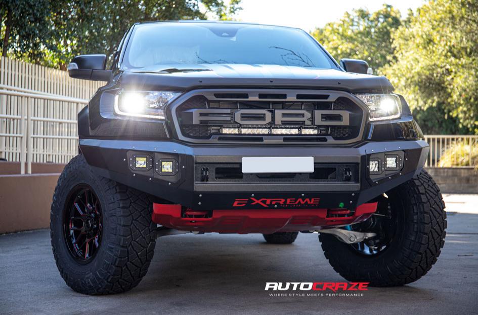 FORD RANGER RAPTOR CHAOS GLOSS BLACK RED MILLED