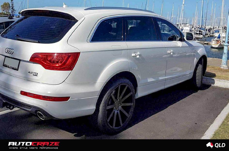 AUDI Q7 SHOT CALLA BLACK AND MACHINED WITH DARK TINT