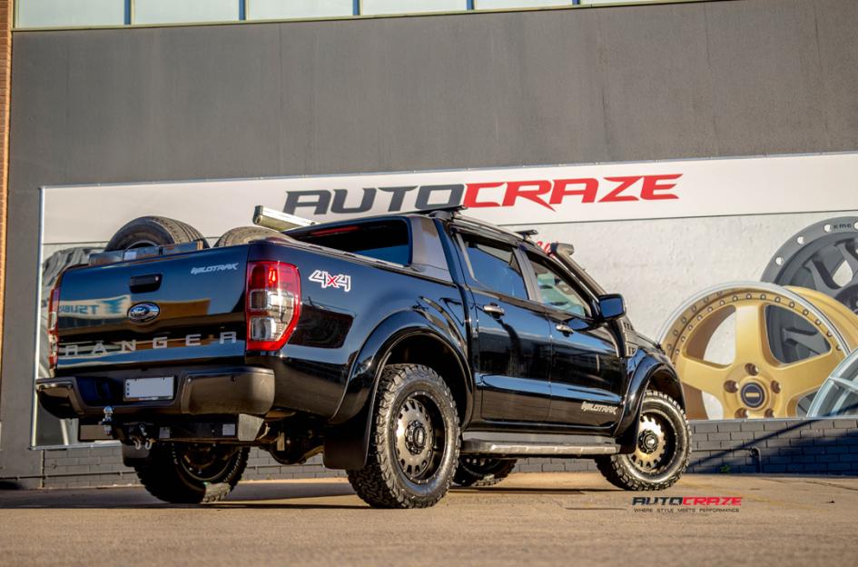 FORD RANGER GD03 MATTE BLACK MACHINED FACE WITH DARK MATTE TINT