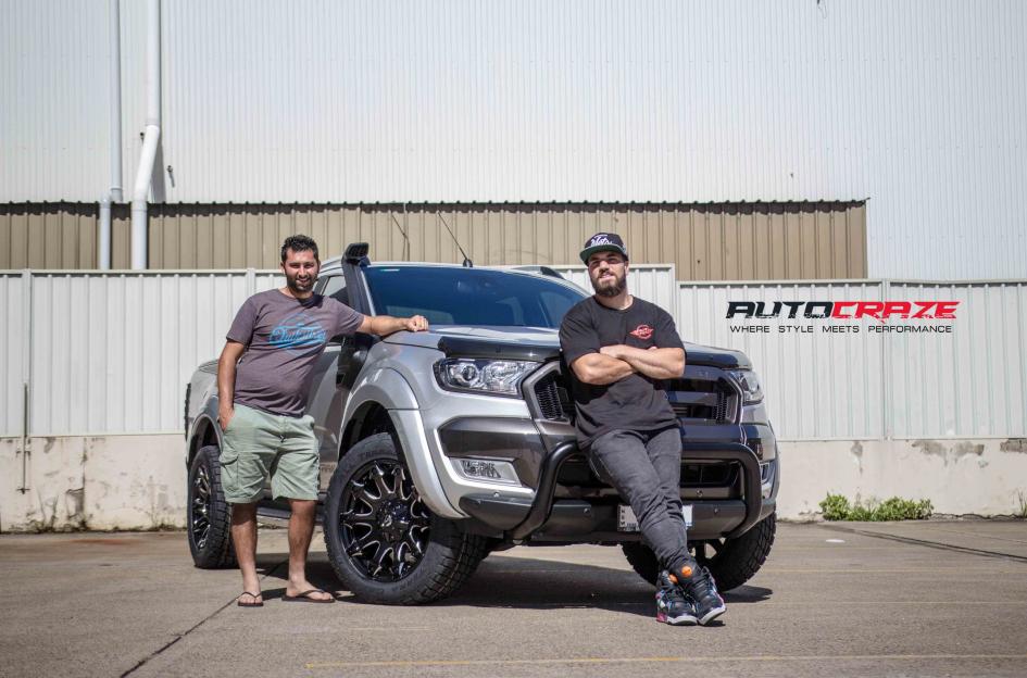 FORD RANGER BATTLE AXE GLOSS BLACK MILLED ACCENTS
