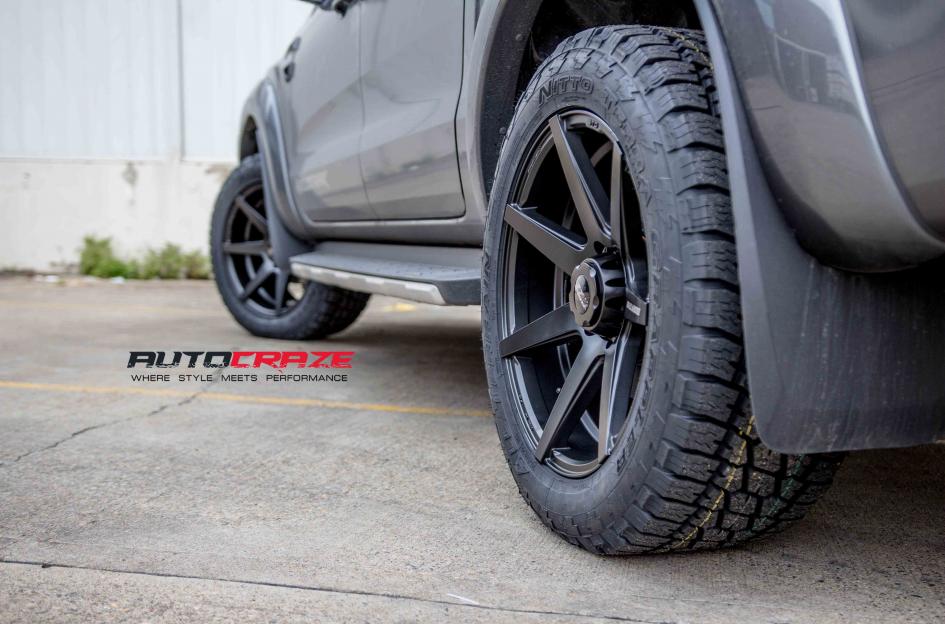 FORD RANGER AVALANCHE MATTE BLACK MILLED FONT