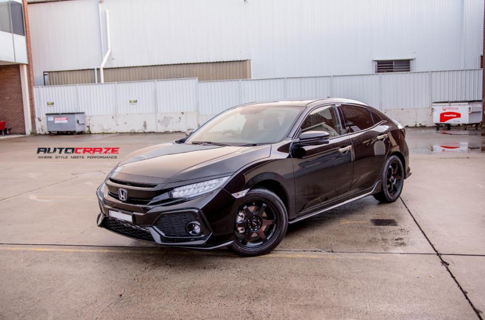 HONDA CIVIC 5 STUD KATANA SATIN BLACK