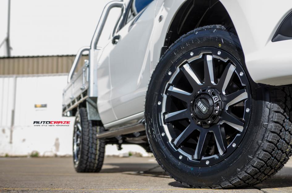 MAZDA BT 50 GRID GD05 MATTE BLACK MILLED ACCENTS