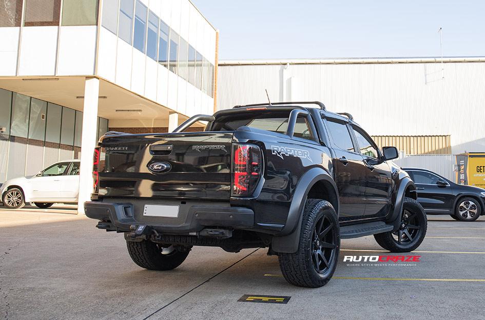 FORD RANGER RAPTOR AVALANCHE MATTE BLACK FRONT MILLED