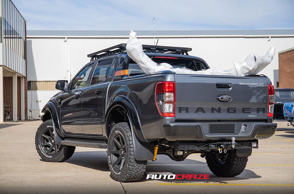 FORD RANGER AVALANCHE MATTE BLACK FRONT MILLED