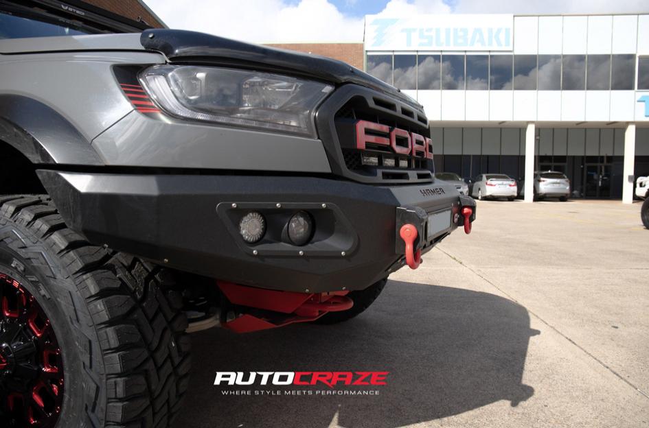 FORD RANGER RAPTOR STROKE GLOSS BLACK CANDY RED