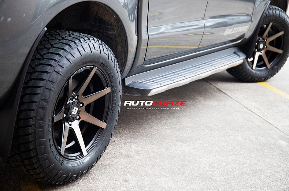 FORD RANGER AVALANCHE MACHINED FACE MATTE BLACK DARK TINT