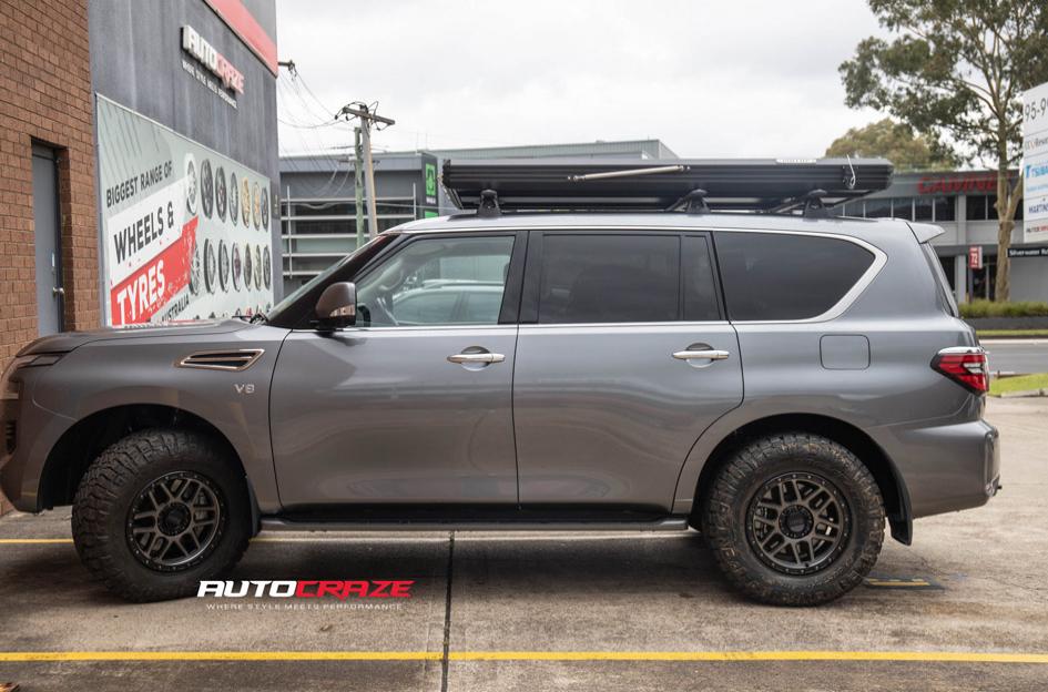 NISSAN PATROL MESA KM544 SATIN BLACK GREY TINT