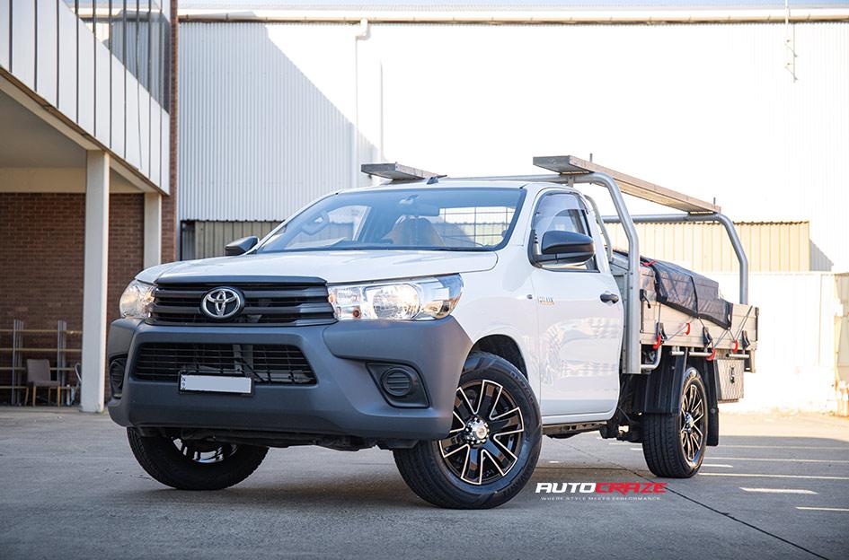 TOYOTA HILUX 2WD (2005 ONWARDS) ROK SATIN BLACK PIPED