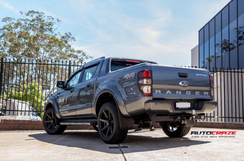 FORD RANGER AVALANCHE MATTE BLACK MILLED FONT