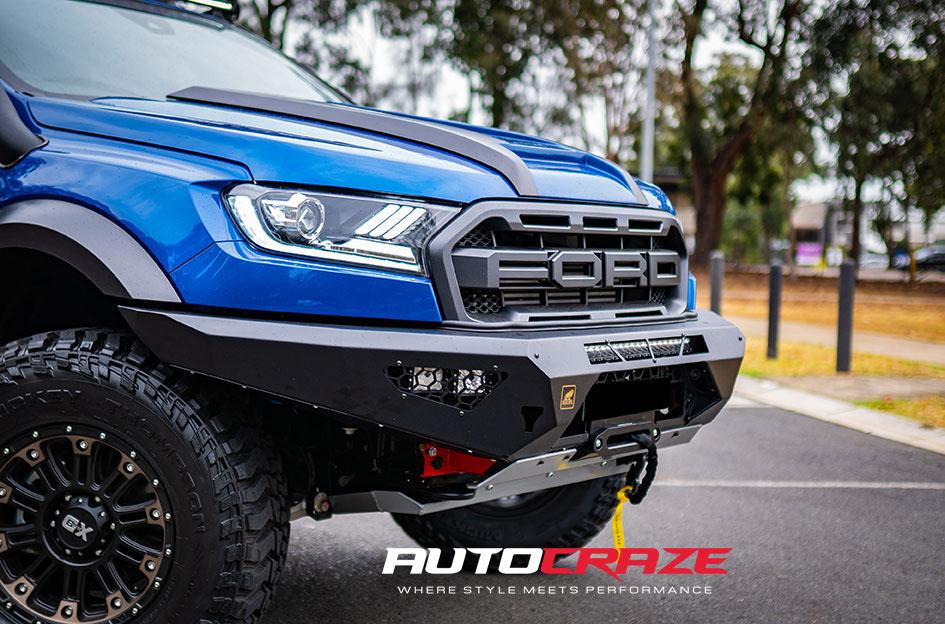 FORD RANGER RAPTOR HOSS XD II SATIN BLACK DARK TINT
