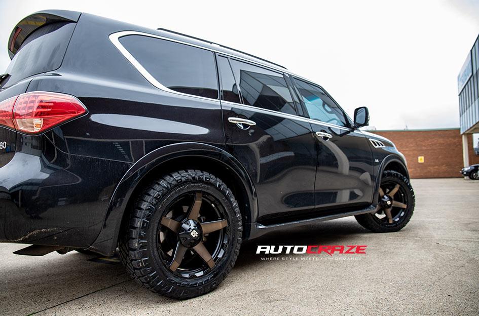 INFINITI QX80 EXODUS MATTE BLACK TINTED FACE