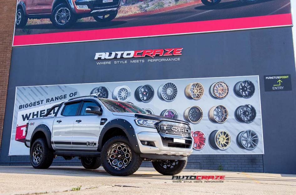 FORD RANGER GD08 MATTE BLACK MILLED ACCENTS
