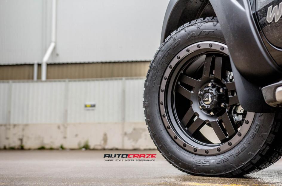 FORD RANGER ANZA MATTE BLACK WITH ANTHRACITE RING