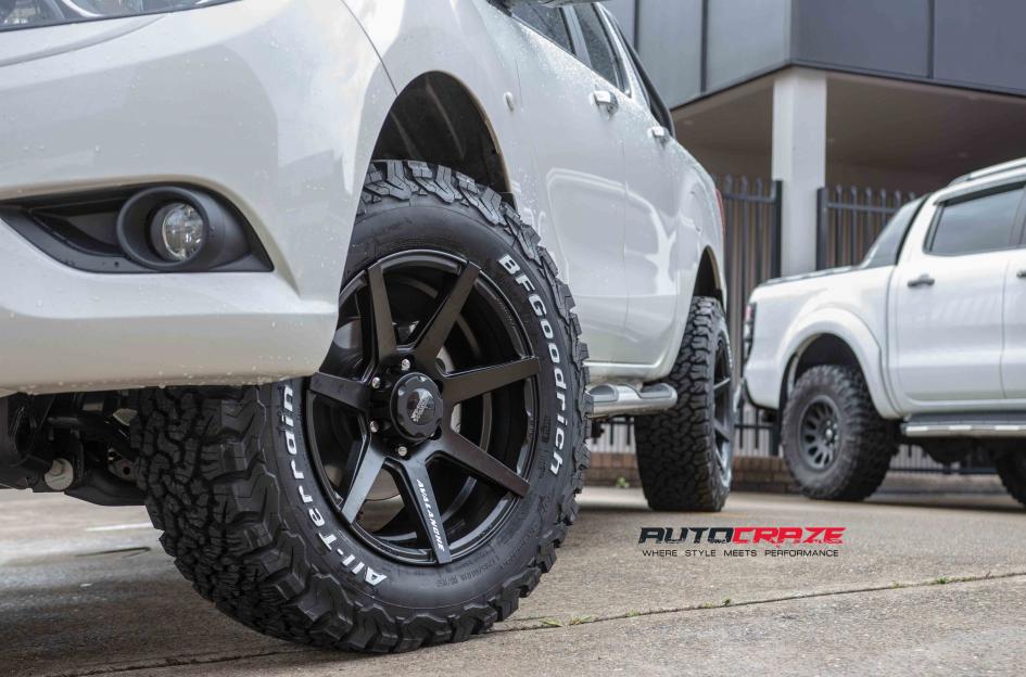MAZDA BT 50 AVALANCHE MATTE BLACK MILLED FONT